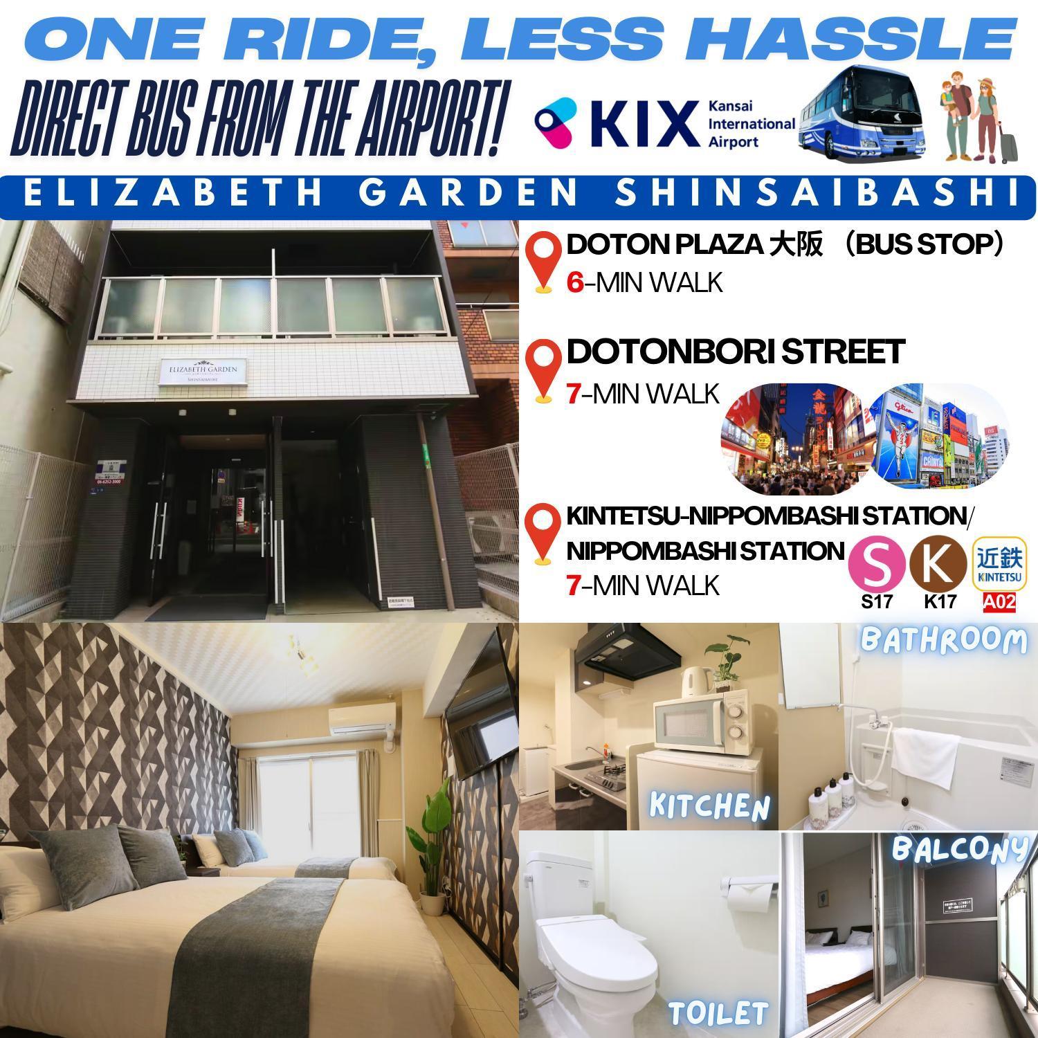 Elizabeth Garden Shinsaibashi Lejlighed Osaka Eksteriør billede